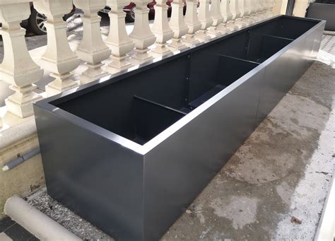 metal box plantersseating|metal planters for sale.